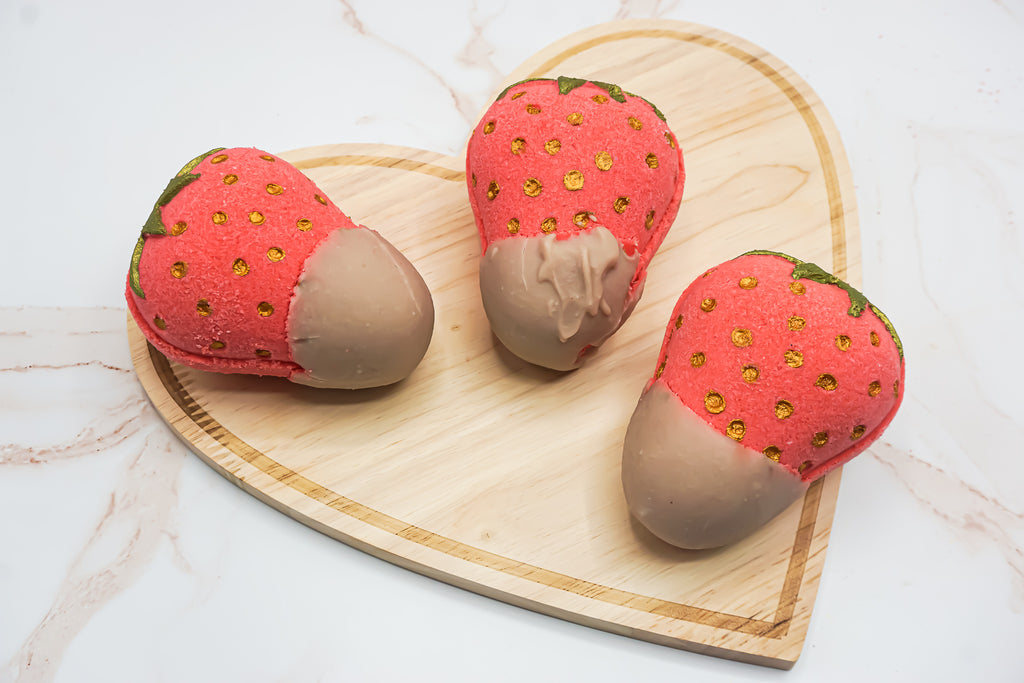 Chocolate Covered Strawberry Bath Bomb